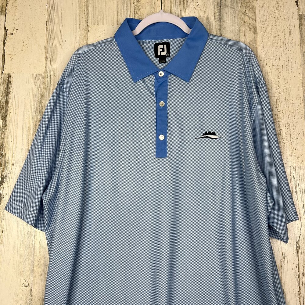 Footjoy Men’s Shirt‎ Size 2XL Blue Golf Short Sleeve Polo - Picture 2 of 12
